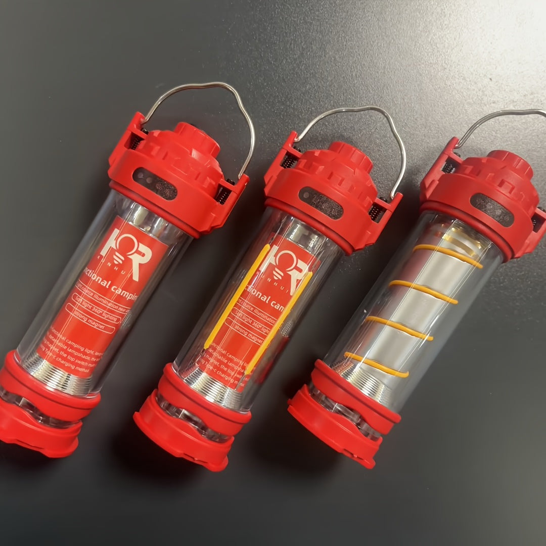 Ultra-Long Lasting LED Camping Light, Outdoor Light, Energy Saving, Easy USB Charging, Portable Multi-function Light, Stylish Matte Finish Emergency Lights For Outdoor, Camping, Tent, Yard, Car Maintenance, Khaki, Green, Red, White