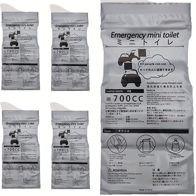 10pcs Car Emergency Urine Bag, Disposable Urinal Bag, Male And Female Universal Style, Long-distance Travel Vomit Bag, Mobile Toilet