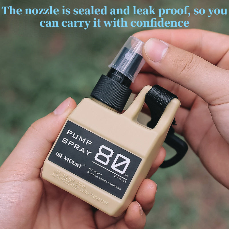 80ml Portable Hanging Buckle Spray Bottle with Upgraded Nozzle Design for Outdoor Use - PE Material, Ideal for Skin Care, Insect Repellent & More - Single Pack
