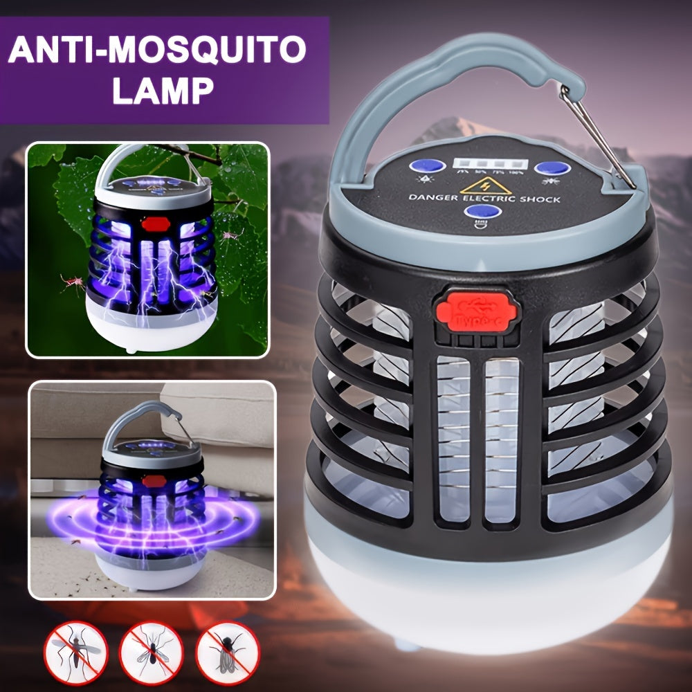 LiHangStar Portable LED Camping Lantern - USB Rechargeable, Anti-Mosquito, with Hook for Outdoor Adventures, Hiking, Fishing & Emergencies