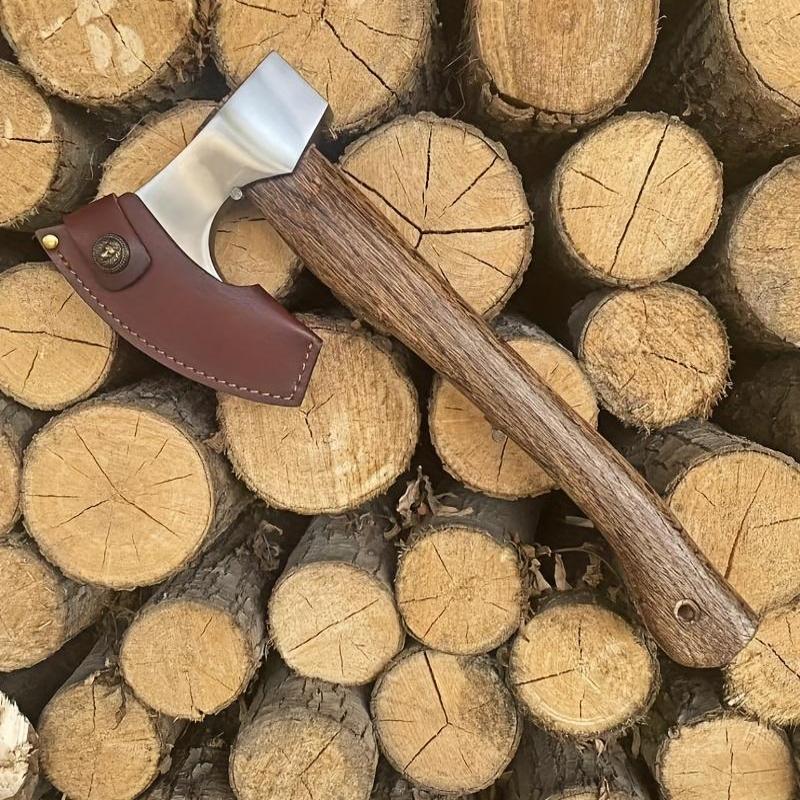 Viking-Inspired Carbon Steel Axe - Perfect for Outdoor Camping, Hiking & Emergency Survival