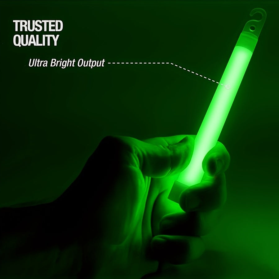 12pcs Ultra-Bright Emergency Glow Sticks - 12 Hour Long-Lasting Light for Camping, Hiking, Blackouts & Hurricane Preparedness - Durable, Waterproof & Non-Toxic