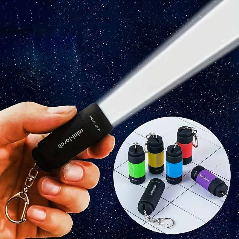 USB Rechargeable Portable Flashlight Keychain Mini Torch Camping Ultra Bright Lamp Outdoor Supplies