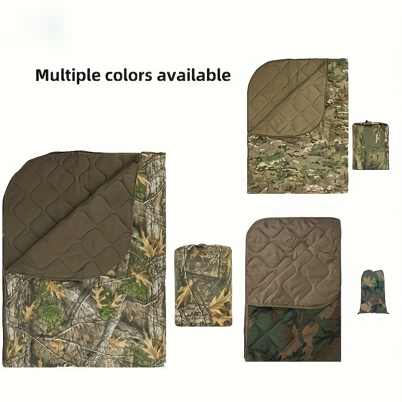 Tactical, Versatile Camo Woobie Blanket - Waterproof, Perfect for Camping, Hiking, Hunting, Survival & Picnics