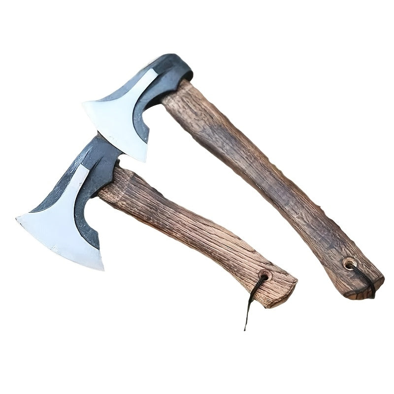 1pc Nieman Hatchet Axe - Outdoor Multifunctional Wood Chopping and Woodcarving Tool with High Carbon Steel Blade, Plain Edge, and Hardwood Handle