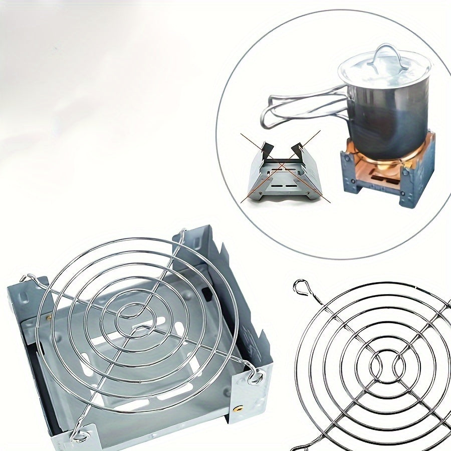 2pcs/set, Lightweight & Durable Folding Camp Stove, Portable For Outdoor Camping Hiking BBQ