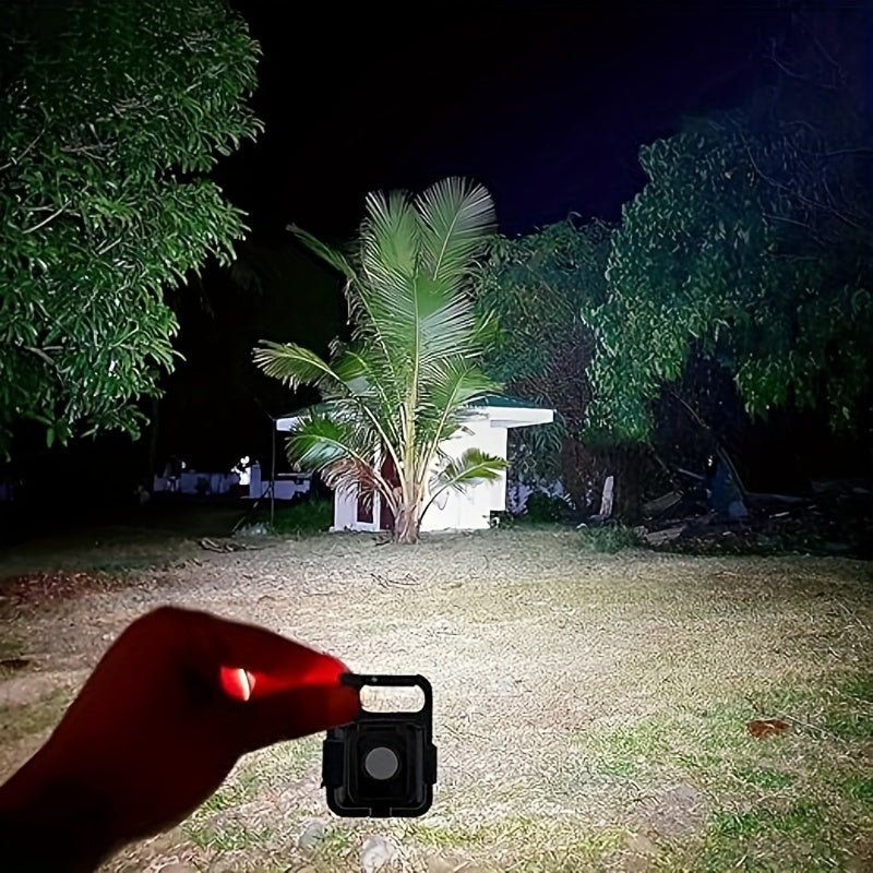 Ultra-heldere Oplaadbare LED Zaklamp Sleutelhanger – Draagbaar, USB-oplaadbaar, 500mAh