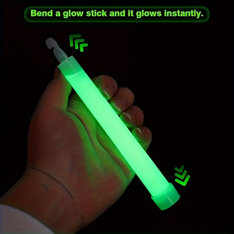 12pcs Ultra-Bright Emergency Glow Sticks - 12 Hour Long-Lasting Light for Camping, Hiking, Blackouts & Hurricane Preparedness - Durable, Waterproof & Non-Toxic