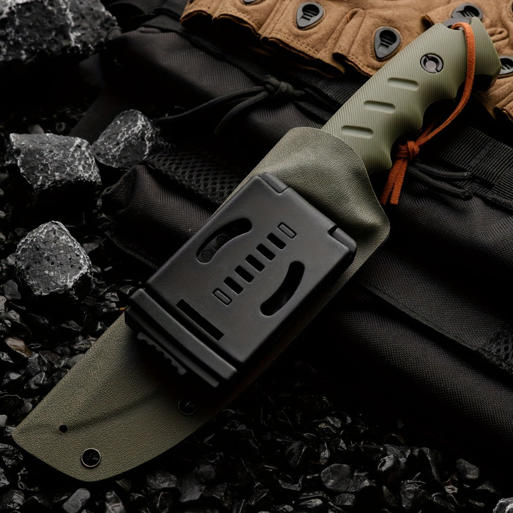 HUANGFU High quality outdoor knives, fixed blades, wilderness survival knives, universal knives, can be used for hiking, exploration, camping, and collecting outdoor activity knives. Men's gifts, folding knives, manual tools