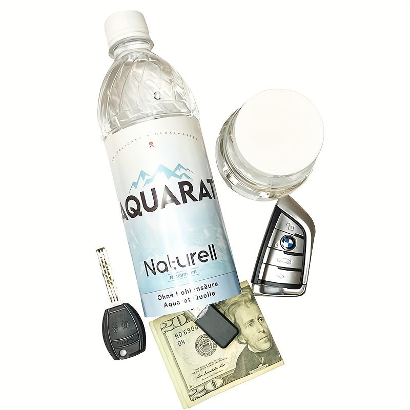 1pc AQUARAT Noturell Diversion Safe Water Bottle - Plastic Hidden Storage with Combination Lock, Secret Compartment Container for Money, Jewelry, Valuables - Creative Disguised Fake Water Bottle Cache