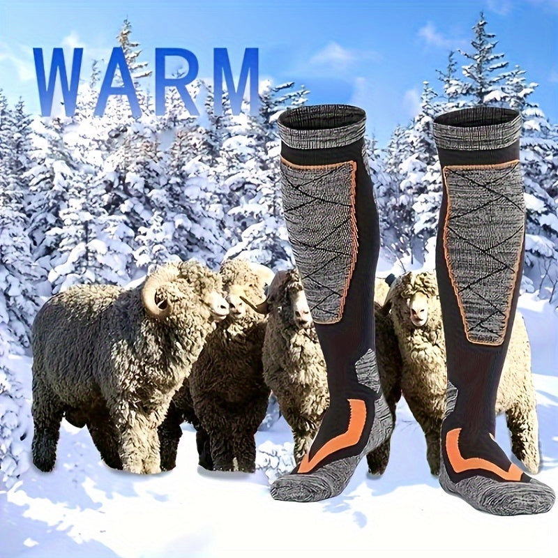 1pair Outdoor Comfortable Thermal Socks For Skiing, Hiking, Snowboarding & Climbing!