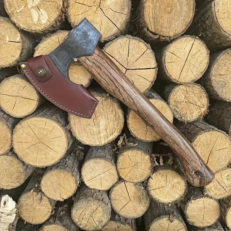 Viking-Inspired Carbon Steel Axe - Perfect for Outdoor Camping, Hiking & Emergency Survival