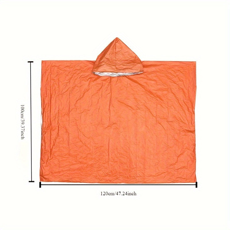 2 or 4-Pack Emergency Blankets, Polyester Film Reversible Warm Raincoat Blankets, Insulated Emergency Thermal Blankets, Reflective Visibility Enhanced, Outdoor Camping Survival Gear, Car Emergency Blankets, TPE Material, No Magnesium Rod/Flintstone