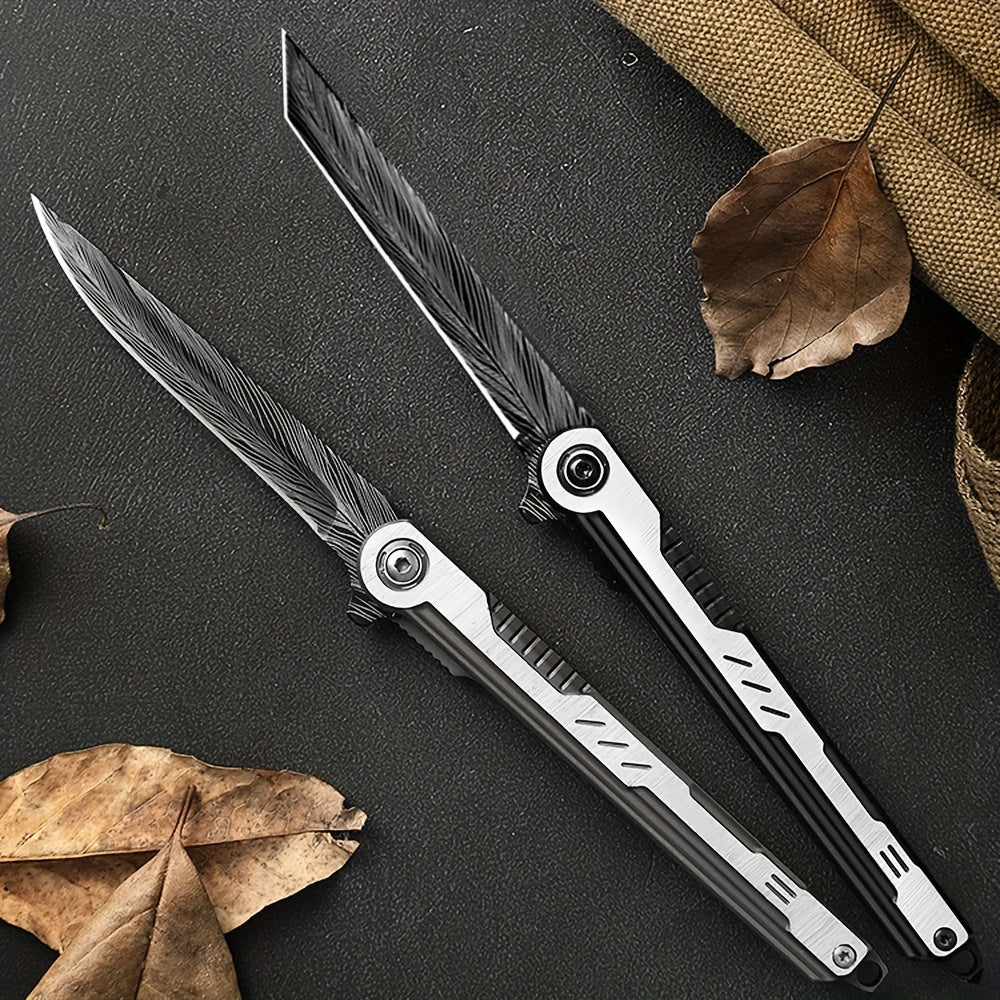 2pcs Stainless Steel Folding Knives - Lightweight, Versatile EDC Pocket Knives for Camping, Hiking & Everyday Use