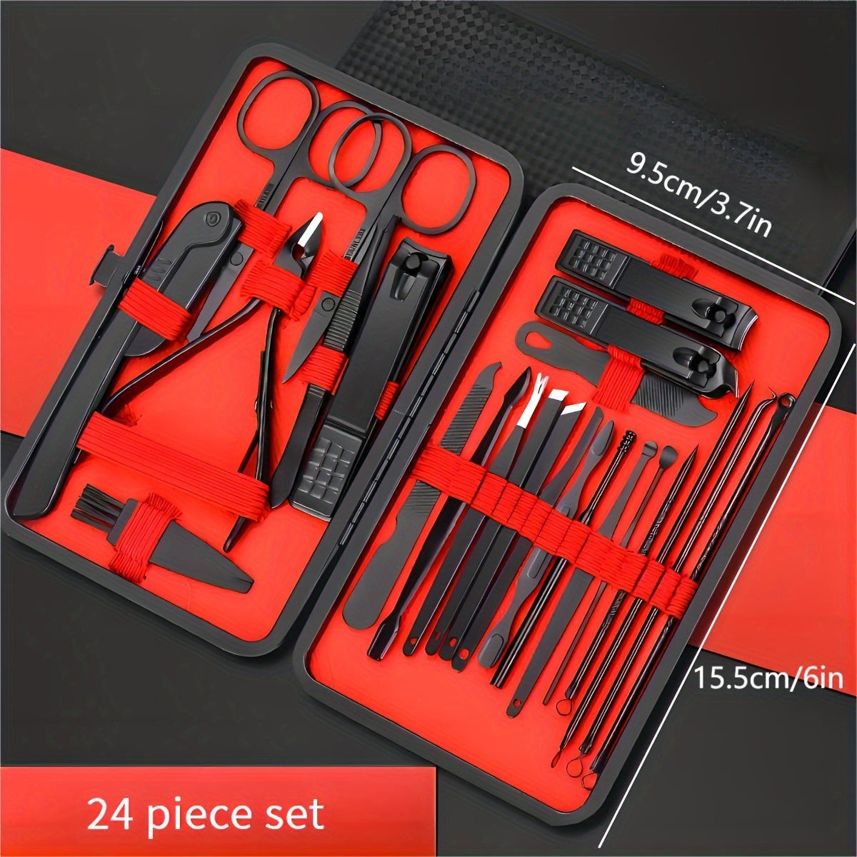 [Customer Favorite] 10/24pcs Nail Clippers Manicure Tool Set, with Portable Travel Case, Cuticle Nippers And Cutter Kit, Professional Nail Clippers Pedicure Kit, Grooming Kit for Travel