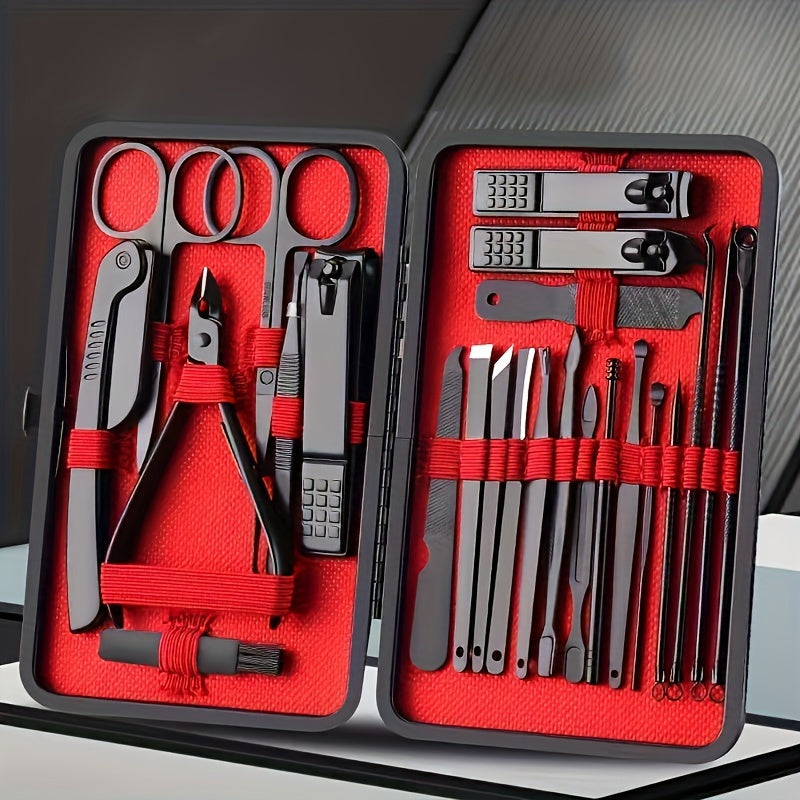 [Customer Favorite] 10/24pcs Nail Clippers Manicure Tool Set, with Portable Travel Case, Cuticle Nippers And Cutter Kit, Professional Nail Clippers Pedicure Kit, Grooming Kit for Travel