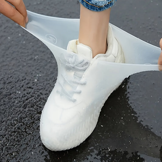 Durable Waterproof Shoe Covers for Men & Women - Thick, Non-Slip Latex Material, Windproof & Rainproof - Perfect for Hiking, Camping & Outdoor Activities