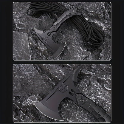 Stainless Steel Tactical Axe - Multifunctional EDC Tool for Outdoor Camping, Survival, and Field Operations