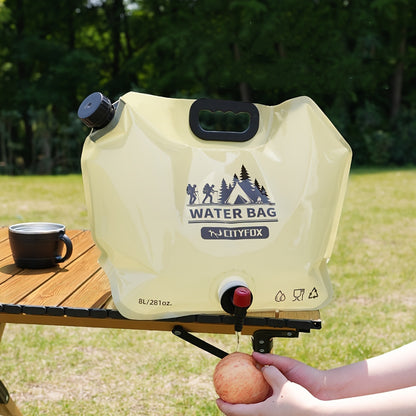 Large Capacity Portable Water Storage Bag with Faucet - Food Grade, Foldable for Camping & Travel