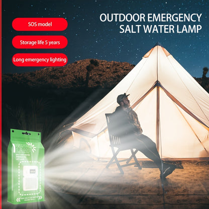 Salt Water Emergency Lamp, LED Light, No Charge Needed, Long-Term Outdoor Lighting, Add Water To Lighten, Portable With Rope Hole For Camping