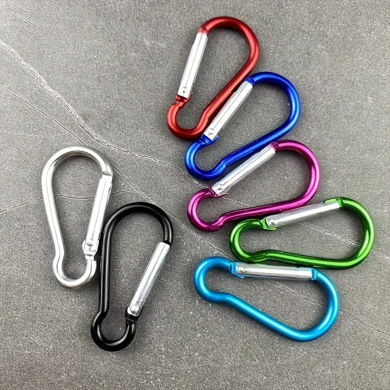 10pcs, Heavy Duty Carabiner Keychain Keyring, Portable Metal Buckle For Outdoor Camping Hiking Travel