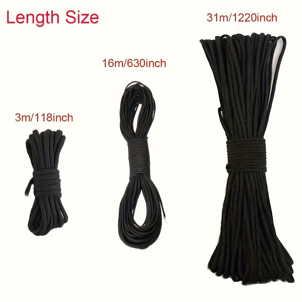 4mm 7 Strand Core Cord Lanyard Rope, 3/16/31m Camping DIY Bracelet Making Outdoor Multi-functional Accessories