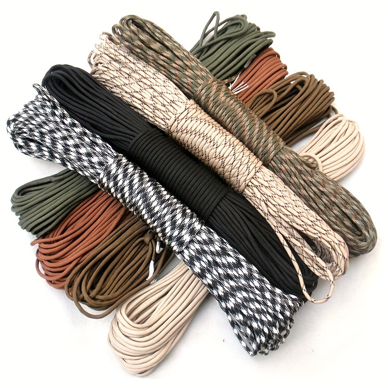 Durable 7-Core Rope - Ideal For Outdoor Emergencies, Camping, And DIY Bracelets - Available In 4mm Thickness And 3 Lengths (7.5m, 15m, 30m)