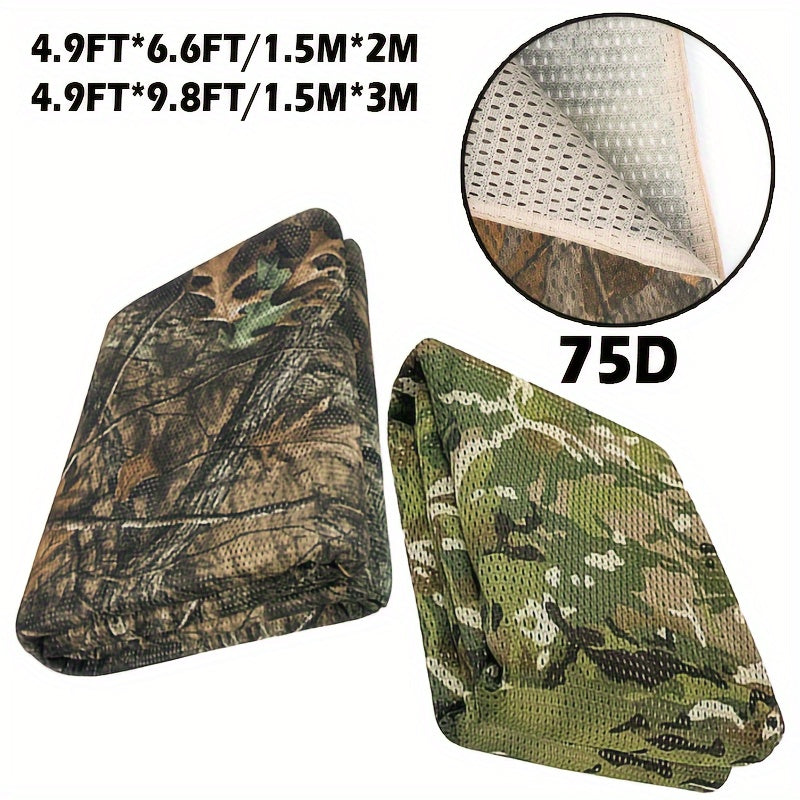 Bionic Tree Camouflage Net Sunshade Net, Mesh Linen Material, Can Be Used For Sunshade, Real CS Theme Party Decoration, Garden Decoration, Wild Photography