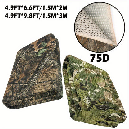 Bionic Tree Camouflage Net Sunshade Net, Mesh Linen Material, Can Be Used For Sunshade, Real CS Theme Party Decoration, Garden Decoration, Wild Photography