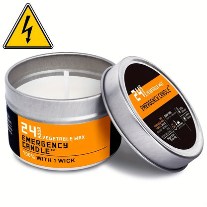 4-Pack Unscented Paraffin & Soy Wax Emergency Candles