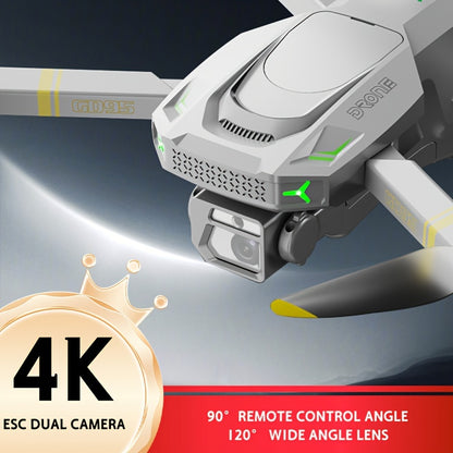 GD95 Quadcopter Drone with HD Dual Cameras, Anti-Shake ESC, 360° Obstacle Avoidance - Smooth & Low Noise Flight, Real-Time App Streaming, Includes Ambient Light, Bonus Blades, Storage Bag & Protective Cover - Perfect Gift for Holidays