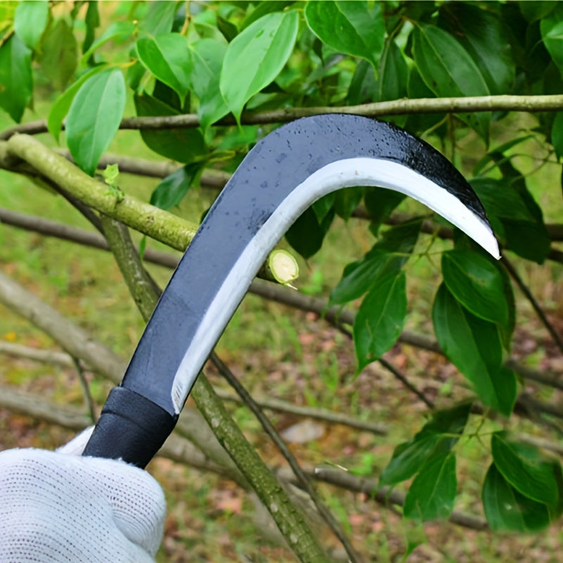 1pc Outdoor Open Circuit Knife, Manual Long Curved Knife Cutting Wood Sickle