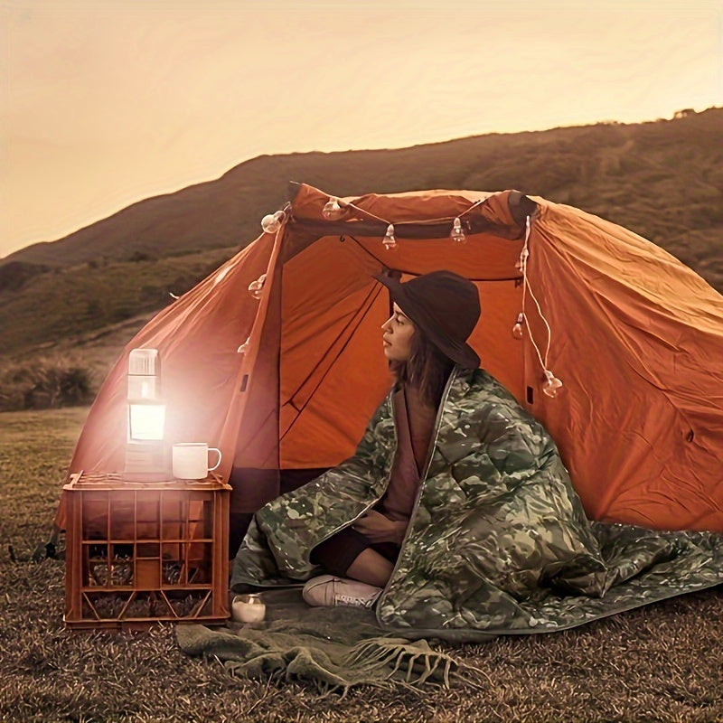 Tactical, Versatile Camo Woobie Blanket - Waterproof, Perfect for Camping, Hiking, Hunting, Survival & Picnics