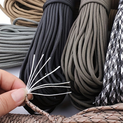 4mm 7 Strand Core Cord Lanyard Rope, 3/16/31m Camping DIY Bracelet Making Outdoor Multi-functional Accessories