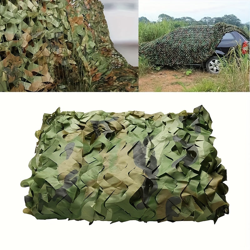 Versatile Camo Netting for Outdoor Use - Perfect for Hunting, Fishing & Tent Concealment, Durable Polyester