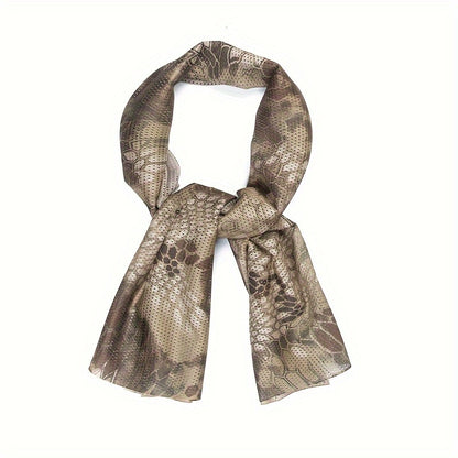 Outdoor Camouflage Net Scarf For Men And Women - Retro Small Square Scarf, Breathable And Lightweight Neck Scarf For Hunting, Running, Climbing, And Camping