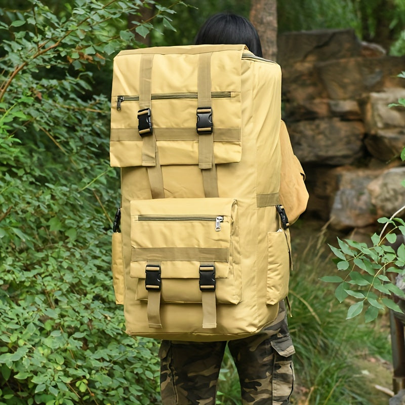 120L Extra Large Capacity Mountaineering Bag, Outdoor Travel Backpack, Men's Business Trip Duffel Bag, Waterproof Large Backpack