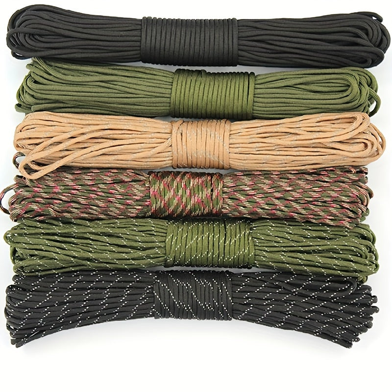 Durable 7-Core Rope - Ideal For Outdoor Emergencies, Camping, And DIY Bracelets - Available In 4mm Thickness And 3 Lengths (7.5m, 15m, 30m)