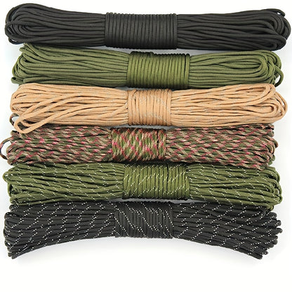 Durable 7-Core Rope - Ideal For Outdoor Emergencies, Camping, And DIY Bracelets - Available In 4mm Thickness And 3 Lengths (7.5m, 15m, 30m)